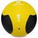 М'яч медичний медбол Zelart Medicine Ball FI-5121-1 1кг жовтий-чорний
