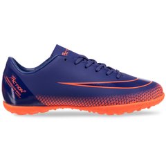 Сороконіжки взуття футбольне підліткові Pro Action VL19123-TF-NOOS NAVY/ORG/ORG/SOL розмір 35-40 (верх-PU, підошва-RB, темно-синій-оранжевий)