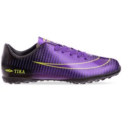 Сороконожки обувь футбольная OWAXX GF-001-4 размер 39-44 (верх-PU, подошва-RB, фиолетовый-черный)