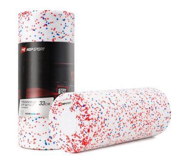 Роллер массажер (валик, ролик) Hop-Sport 3 в 1 EPP 33 см HS-P033DYG белый