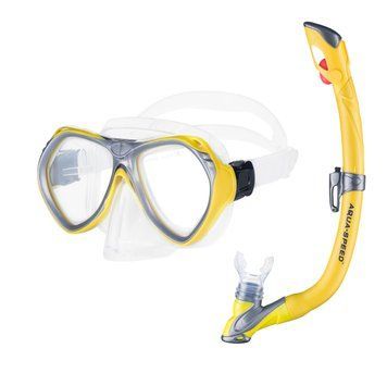 Набір маска і трубка Aqua Speed ​​AURA + EVO 5574 жовтий Діт OSFM