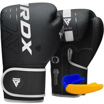 Боксерські рукавиці RDX F6 Kara Matte White 10 унцій (капа в комплекті)