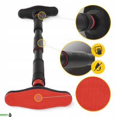 Турник раздвижной 4FIZJO ULTRA 66-100 см Black/Red (P-5905973400336)