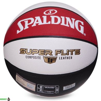 Мяч баскетбольный SPALDING 76929Y SUPER FLITE №7 белый-красный