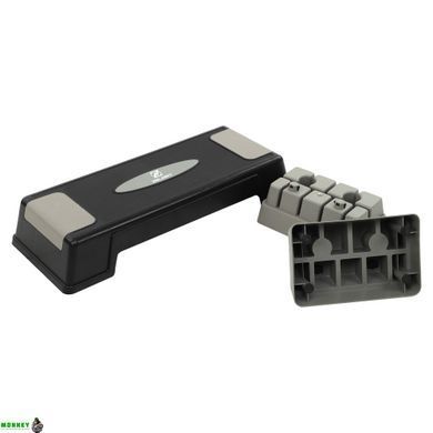 Степ-платформа Zelart FI-6291 70-75x25x12-23см чорний-помаранчевий