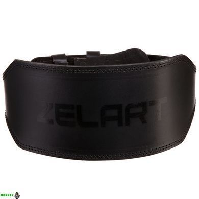 Пояс атлетичний шкіряний Zelart VL-3341 розмір-M-XXL чорний