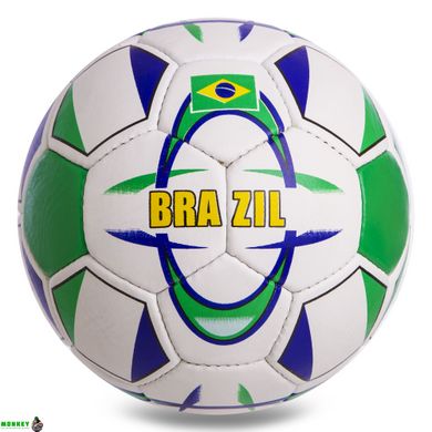 Мяч футбольный №5 Гриппи 5сл. BRAZIL BALLONSTAR FB-854 (№5, 5 сл., сшит вручную)