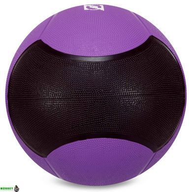 М'яч медичний медбол Zelart Medicine Ball FI-5121-10 10кг фіолетовий-чорний