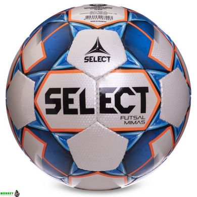 Мяч футзальный №4 SELECT FUTSAL MIMAS IMS (FPUS 1300, белый-синий-оранжевый)