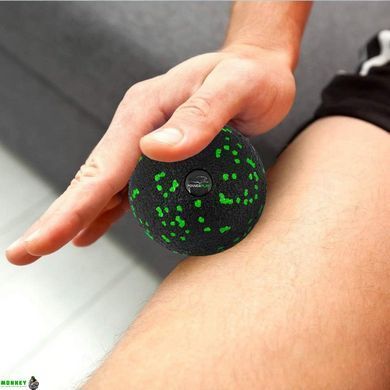 Массажный набор PowerPlay PP_4015 EPP Foam Roller Set 4in1 (2-я роллы + 2-я мячи) Черно-зеленый
