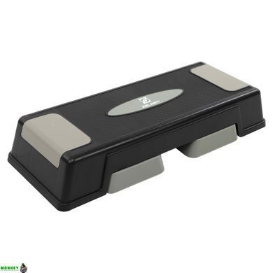 Степ-платформа Zelart FI-6291 70-75x25x12-23см чорний-помаранчевий