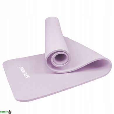 Коврик (мат) для йоги та фітнесу Springos NBR 1 см YG0038 Purple