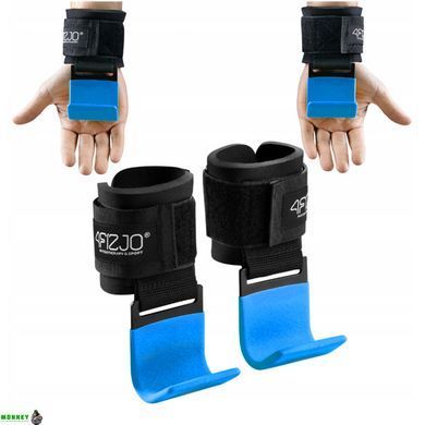 Гачки для перекладини та тяги 4FIZJO Hooks Black/Blue (P-5907739314772)
