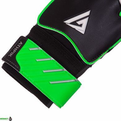 Перчатки вратарские юниорские с защитными вставками на пальцы ATHPIK SP-Sport FB-9277B Оранжевый-синий 6 (PVC, р-р 5-7,)