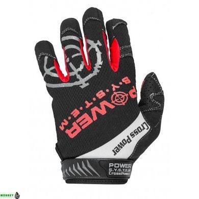 Рукавички для кросфіту з довгим пальцем Power System Cross Power PS-2860 Black/Red M