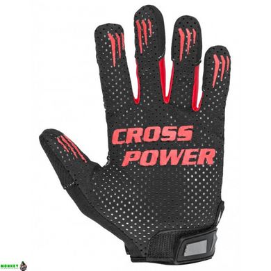 Рукавички для кросфіту з довгим пальцем Power System Cross Power PS-2860 Black/Red M