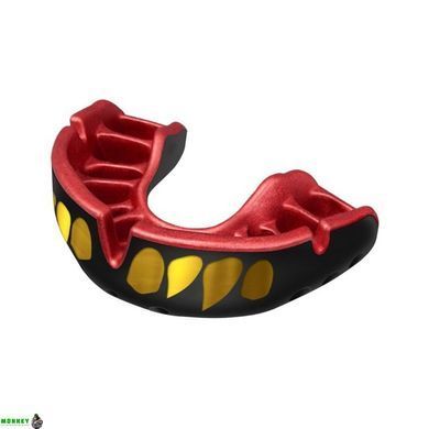 Капа OPRO Gold взрослая (возраст 11+) JAWS Black/Red (art.102504011)
