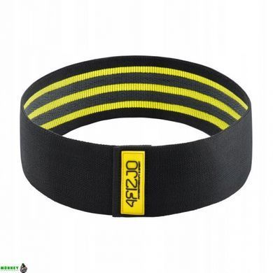 Резинка для фітнесу та спорту із тканини 4FIZJO Hip Band 10-15 кг Black/Yellow (P-5907739310309)