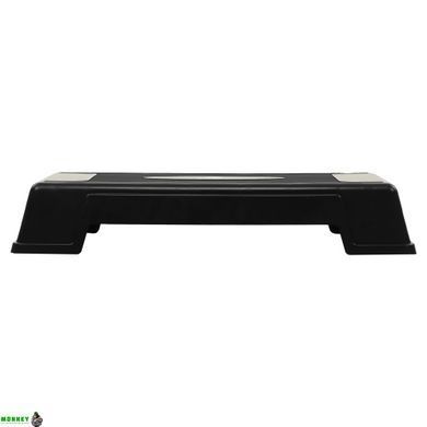 Степ-платформа Zelart FI-6291 70-75x25x12-23см чорний-помаранчевий