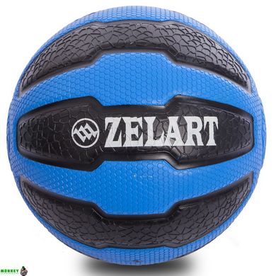 Мяч медицинский медбол Zelart Medicine Ball FI-0898-8 8кг черный-голубой