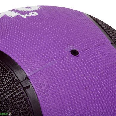 М'яч медичний медбол Zelart Medicine Ball FI-5121-10 10кг фіолетовий-чорний