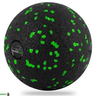 Массажный набор PowerPlay PP_4015 EPP Foam Roller Set 4in1 (2-я роллы + 2-я мячи) Черно-зеленый