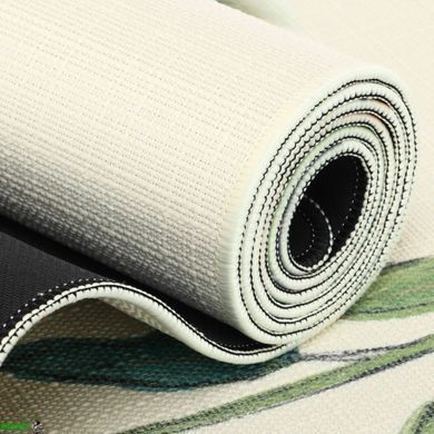 Коврик для йоги Льняной (Yoga mat) Record FI-7157-2 размер 183x61x0,3см с цветочным принтом