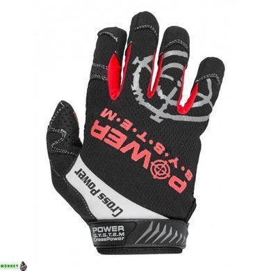 Рукавички для кросфіту з довгим пальцем Power System Cross Power PS-2860 Black/Red M