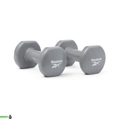 Гантели для фитнеса Reebok Dumbbells серый Уни 5 кг