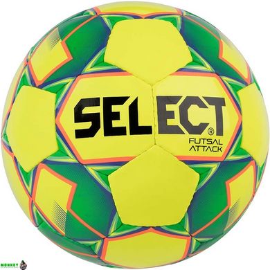 М'яч футзальний Select Futsal Attack Shiny жовто-зелений Уні 4