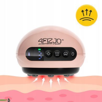 Массажная вакуумная банка 4FIZJO аккумуляторная с ИК прогревом Pink (P-5907739318701)