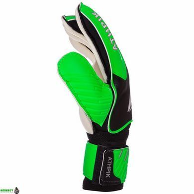 Перчатки вратарские юниорские с защитными вставками на пальцы ATHPIK SP-Sport FB-9277B Оранжевый-синий 6 (PVC, р-р 5-7,)