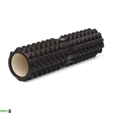 Масажний ролик Cornix EVA 45 x 14 см (валик, роллер) XR-0334 Black