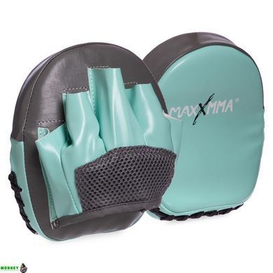 Лапа Вигнута для боксу та єдиноборств MAXXMMA MP04 Чорний-червоний 15x15x4см 2шт