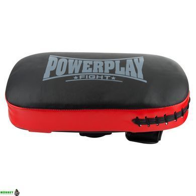 Пади для тайського боксу PowerPlay 3064 чорно-червоні шкіра