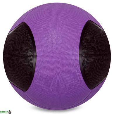 М'яч медичний медбол Zelart Medicine Ball FI-5121-10 10кг фіолетовий-чорний