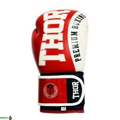 Рукавички боксерські THOR SHARK 14oz / шкіра / червоні