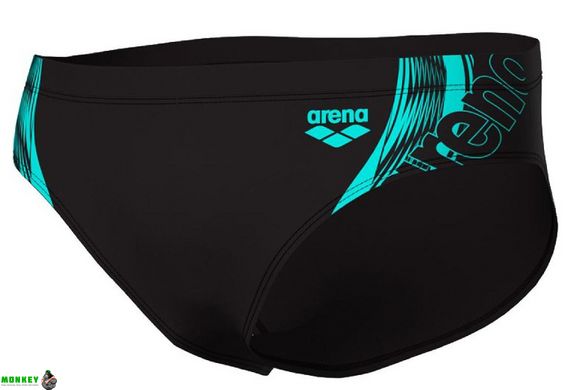 Плавки Arena SWIM BRIEFS GRAPHIC черный, бирюзовый Чел 80