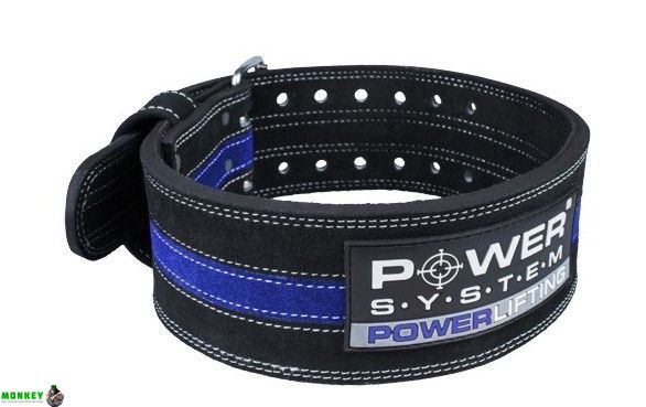 Пояс для пауэрлифтинга Power System Power Lifting PS-3800 Black/Blue Line M