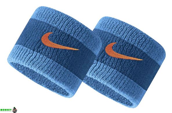 Напульсник Nike SWOOSH WRISTBANDS 2 PK темно-синий, синий Уни OSFM