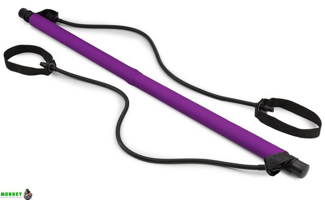 Тренировочная палка с эспандерами Hop-Sport HS-T090GS фиолетовая