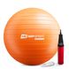 Фитбол Hop-Sport 65 см оранжевый + насос 2020
