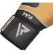 Рукавички боксерські RDX Leather Black Gold 14 ун.