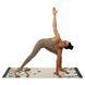 Коврик для йоги Льняной (Yoga mat) Record FI-7157-2 размер 183x61x0,3см с цветочным принтом