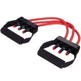 Еспандер трубчастий з ручками для фітнесу SP-Sport Resistance Band 8021-30 75см навантаження 13,5кг 30LB червоний