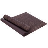 Коврик для йоги Льняной (Yoga mat) SP-Sport FI-2441 Темно-коричневый размер 185x62x0,6см