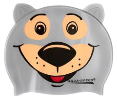 Шапка для плавания Aqua Speed ​​ZOO BEAR 5761 серый медведь Дет OSFM