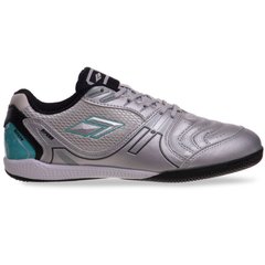Обувь для футзала мужская DIFENO A20601-2 размер 40-45 серебряный-черный-бирюзовый
