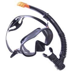 Набір для плавання маска з трубкою Zelart M105-SN132-SIL чорний