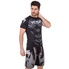 Комплект компресійний чоловічий (футболка з коротким рукавом та шорти) VNM CO-003-CO-8141 (поліестер, еластан, M-2XL, чорний-сірий)